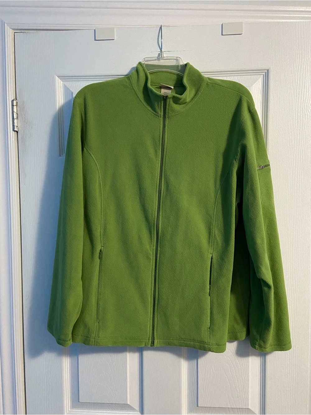 L.L. Bean Light Green Women’s Fleece Zip-Up Sweatshirt / Jacket Size XL